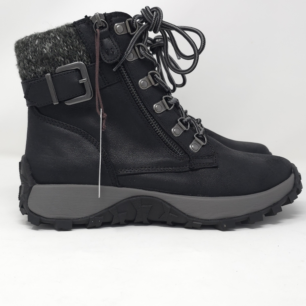 CLIFFS BY WHITE MOUNTAIN Cushioned Lace Up City Hiker Sneaker Boot Black 7.5M - Picture 3 of 11